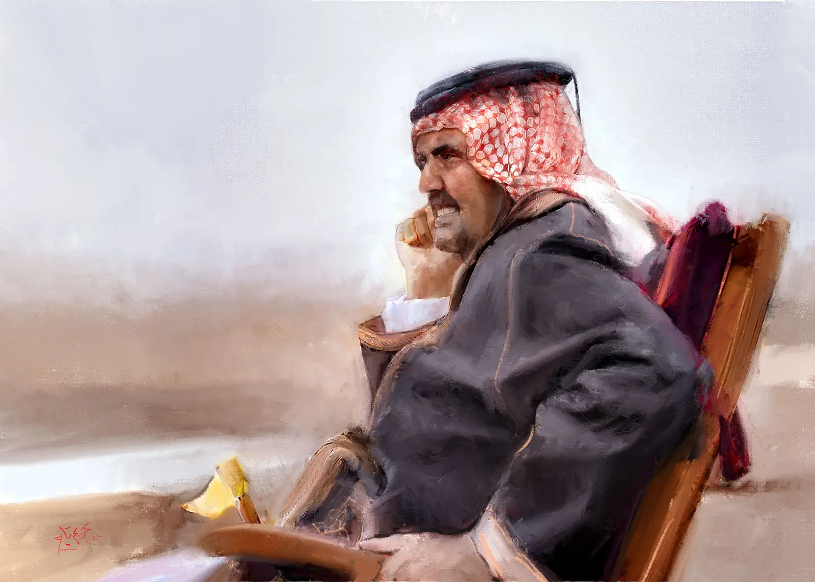 PORTRAIT OF HIS MAJESTY SHAICK HAMAD